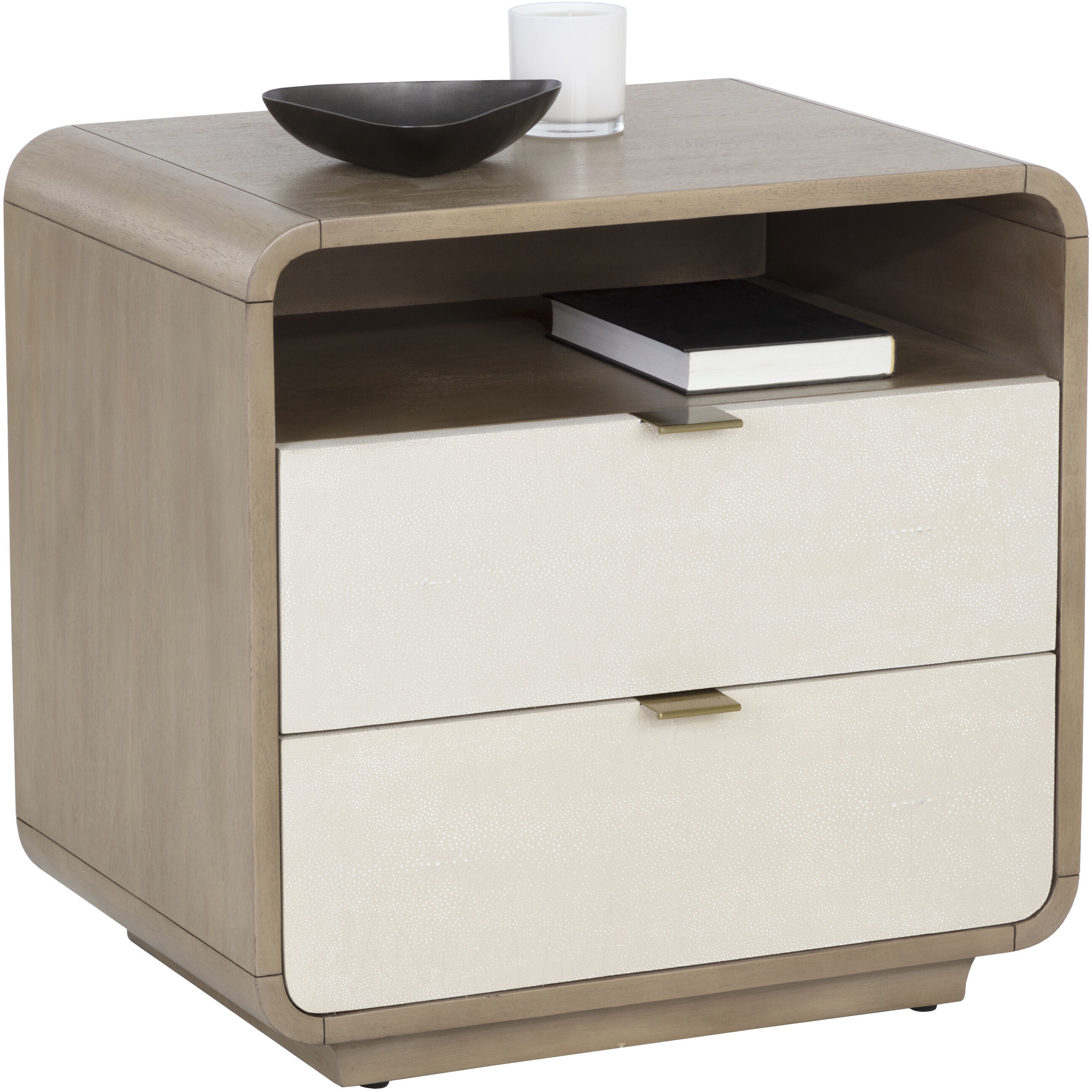 Kayden 24 X 23.25 inch Oyster Shagreen Night Stand
